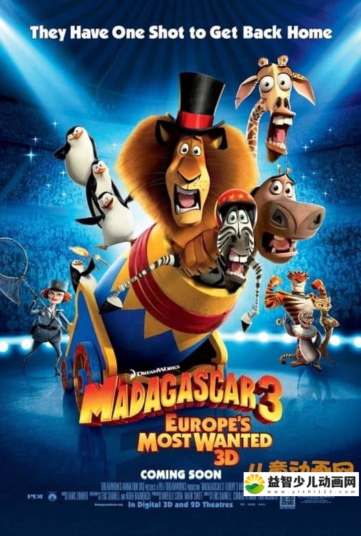 动画电影《马达加斯加3：欧洲大围捕 Madagascar 3: Europe\'s Most Wanted》国奥英三语版 720P/MKV/2.32G 动画片马达加斯加全集下载-益智少儿动画网