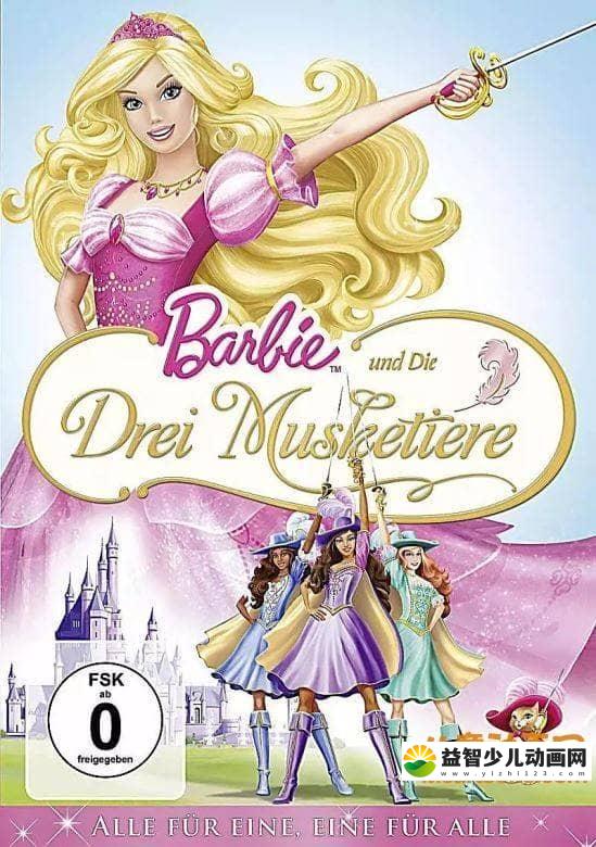 芭比动画电影《芭比与三剑客 Barbie and the Three Musketeers 2009》中文版+英文版 AVI/MP4/961M  芭比与三剑客中英双语版下载-益智少儿动画网