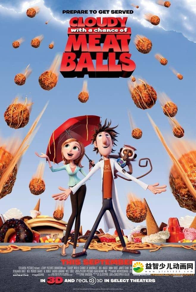 美国动画电影《天降美食 Cloudy with a Chance of Meatballs 2009》英语中英双字 720P/MP4/1.4G 动画片下载-益智少儿动画网